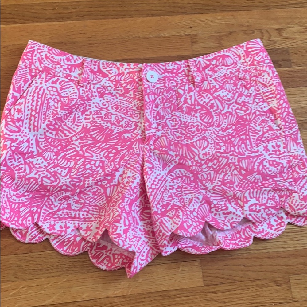 Pink Scalloped Lilly Pulitzer Shorts